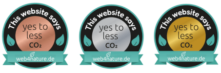 web4nature Siegel Co2-reduzierte Webseite